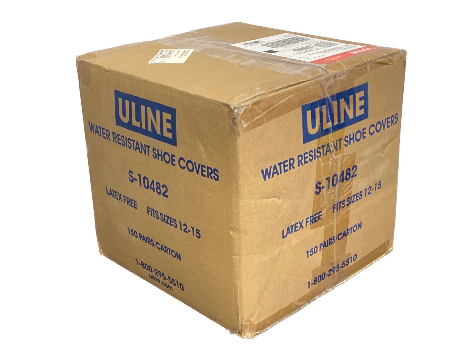 (150/Cs) ULINE Water Resistant Shoe Covers Size 12-15 Mens Blue S-10482