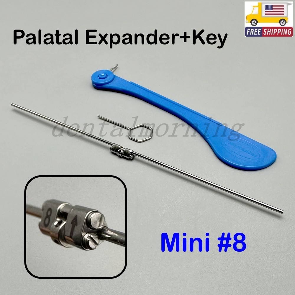 Orthodontic Expansion Screw Dental Hyrax Rapid Palatal Expander Mini #8 with key