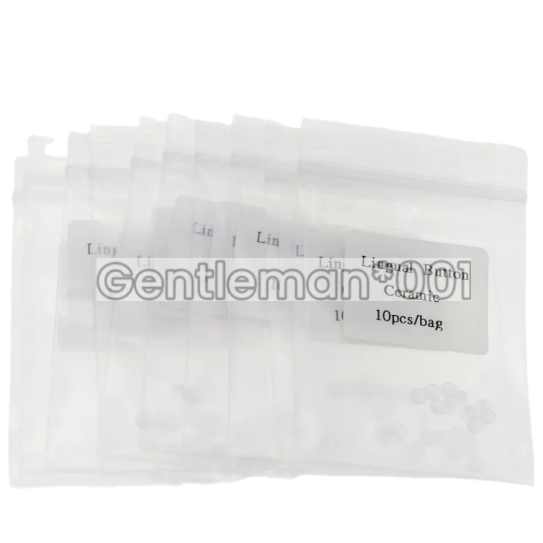 Dental Lingual Button Ceramic Clear Invisable Retainer Aligner Bondable Round
