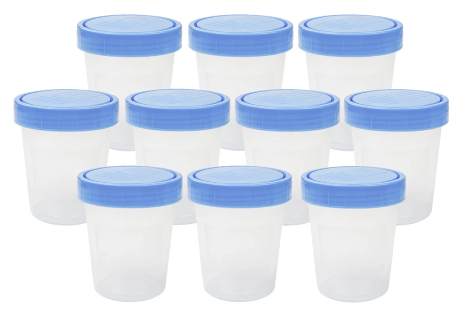 10 Sterile Specimen Cups Urine Collection 120mL – 4oz (W/ Seal LID Name Room Dr)