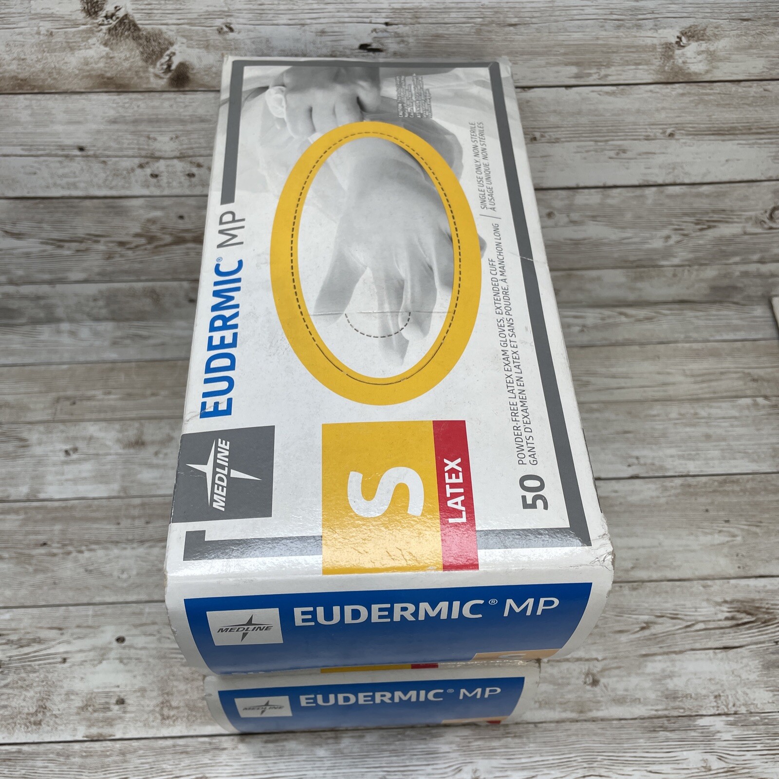Medline Eudermic MP High-Risk Powder-Free Latex Exam Gloves 2 Boxes Size: SMALL