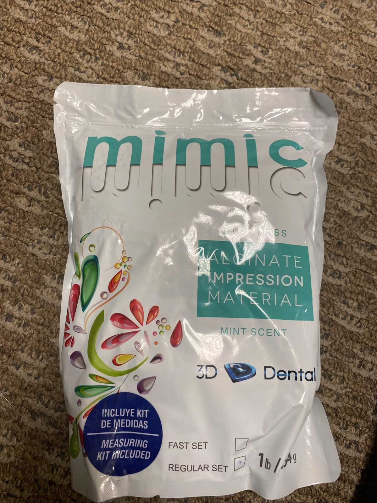 Mimic Dustless Alginate Impression Material Mint Scent 3D Dental Regular Set