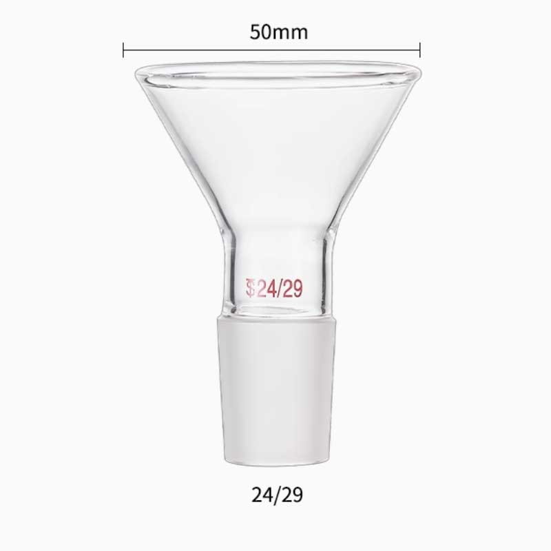 50mm Transparent Glass Funnel with 24/29 Standard Joint Laboratory Glassware