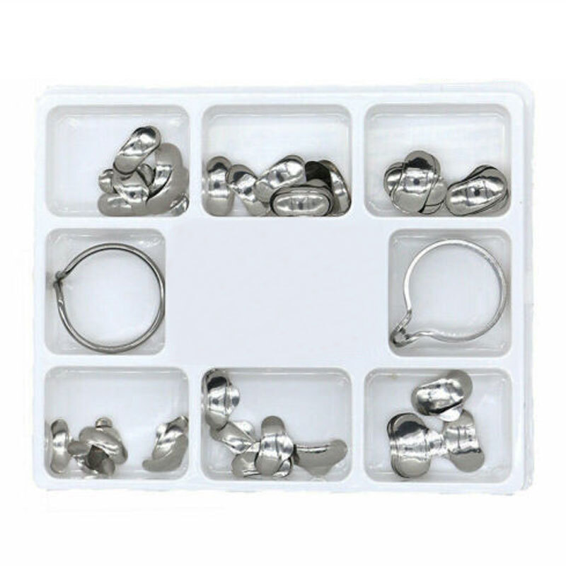 100Pcs/Set Dental Sectional Contoured Matrices Delta Wedges Filling Ring Matrix