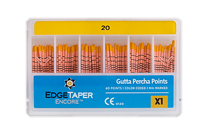 EdgeEndo Classic Fit EdgeTaper Encore Gutta Percha Points (60/Pack)