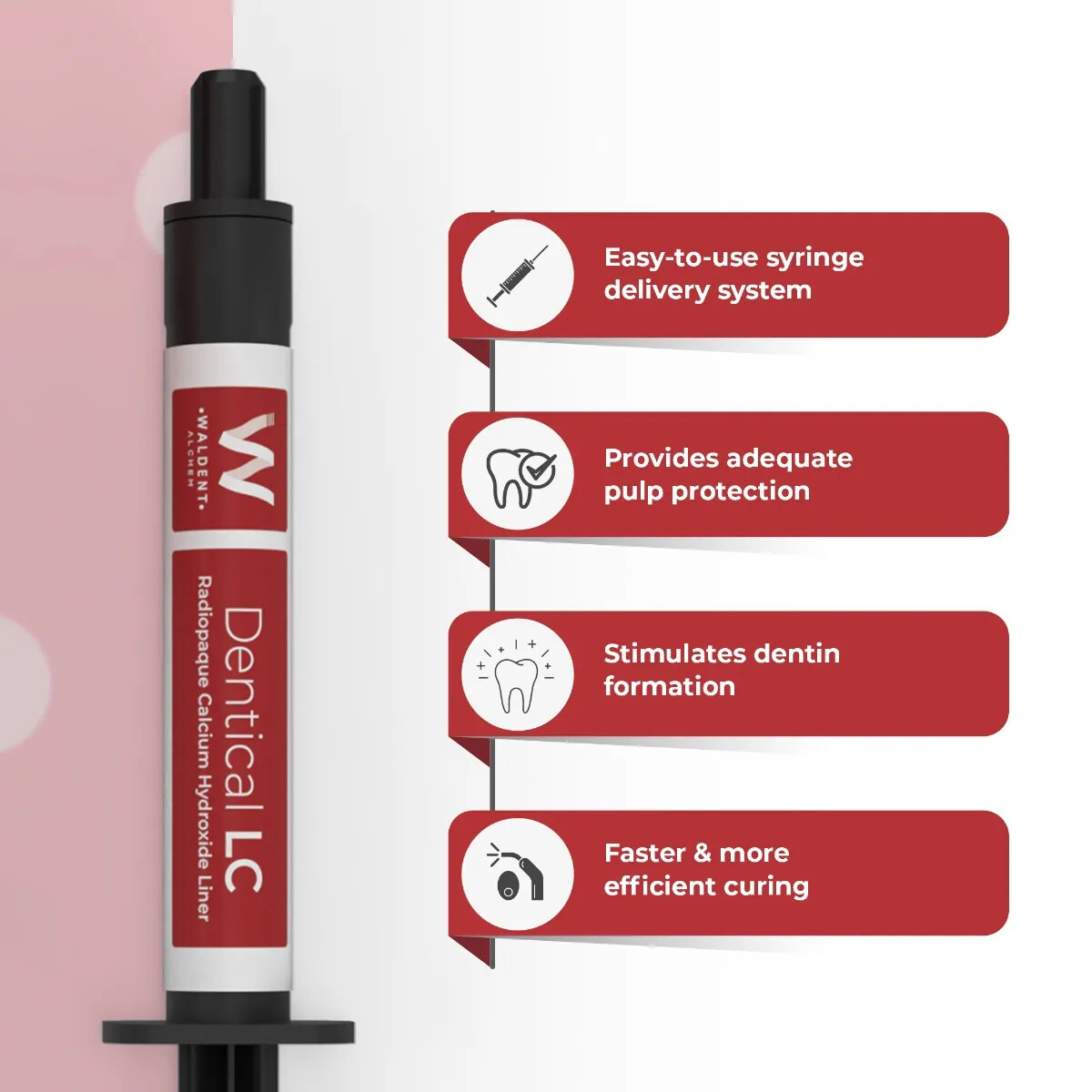 Waldent Dentical LC Calcium Hydroxide Liner for Dental Pulp Protection & Healing