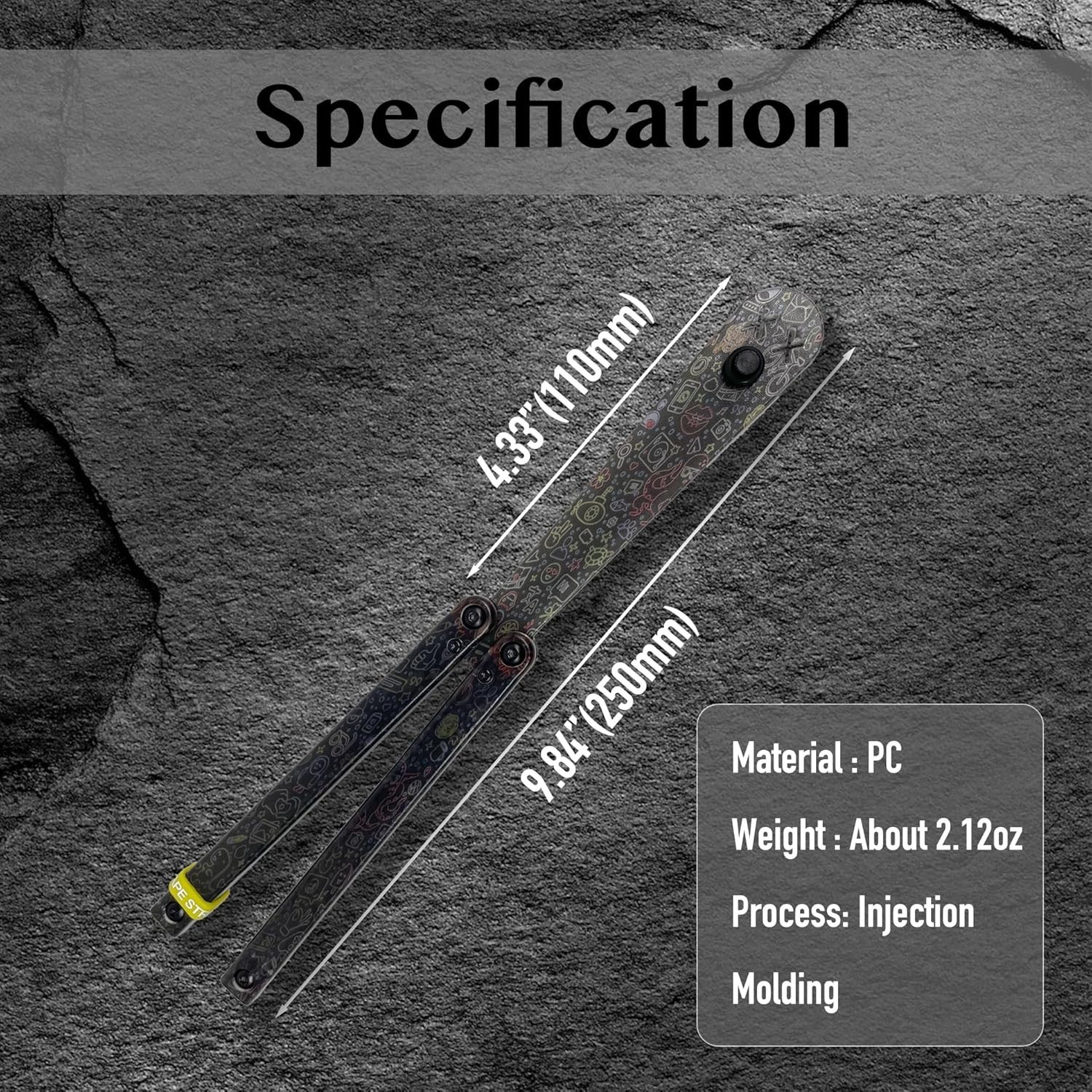 Starry Black Foldable Tool – Excellent Balance, Lightweight & Safe for Beginners