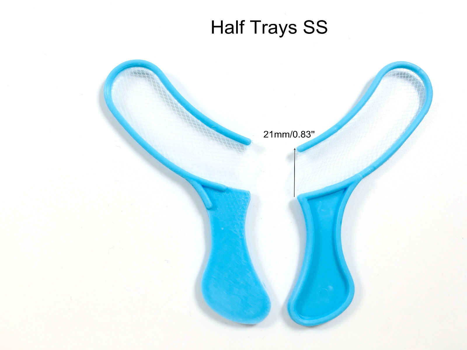 Dental Blue Plastic Impression Bite Registration Disposable Trays With Net 5Size