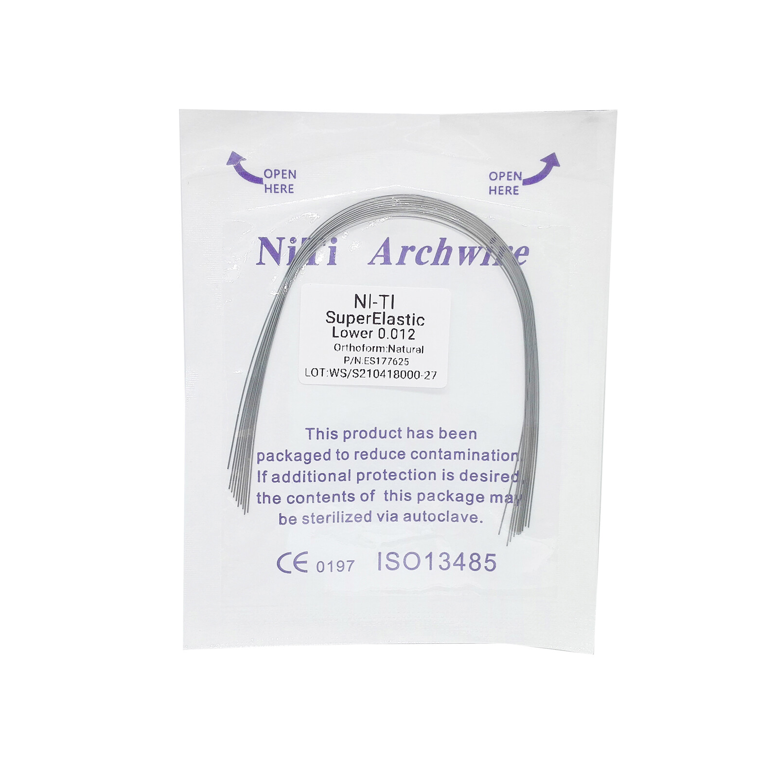 0.99$ Dental Orthodontic Super Elastic Niti Round Natural Form Arch Wire