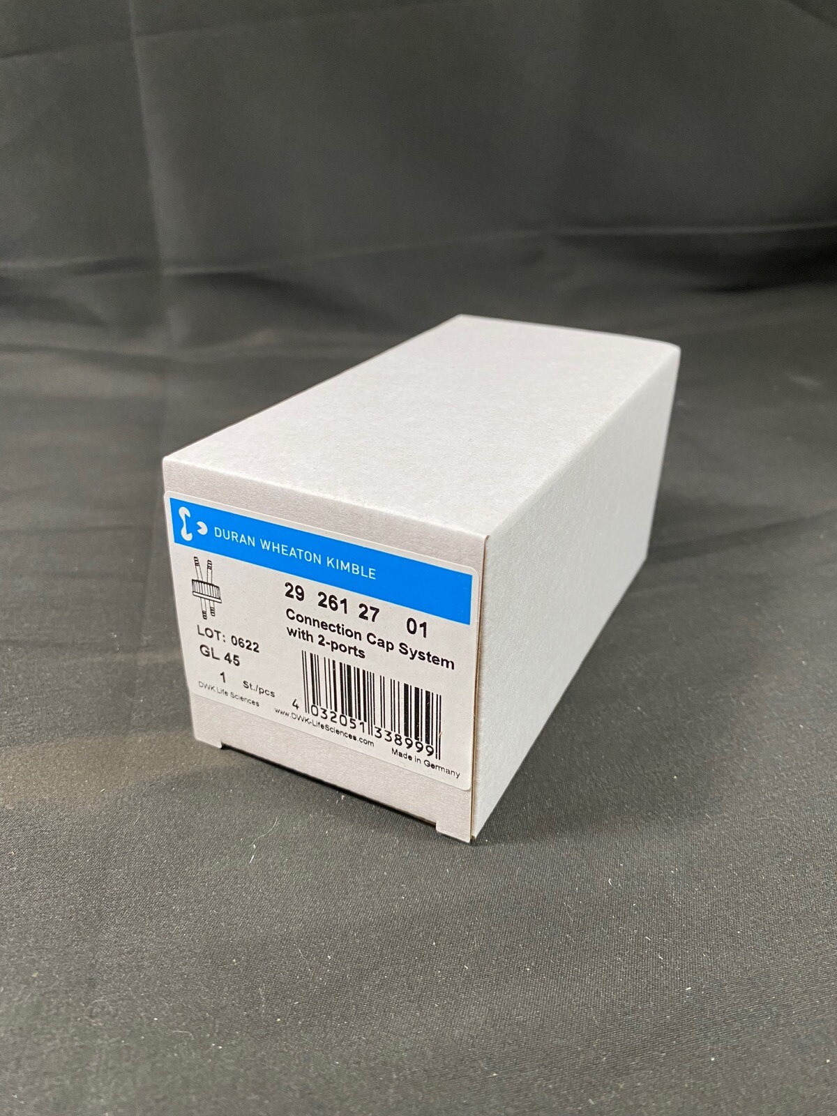 DURAN GL-45 Stainless Steel Connector Cap 2 Ports O-Ring PBT red 292612701
