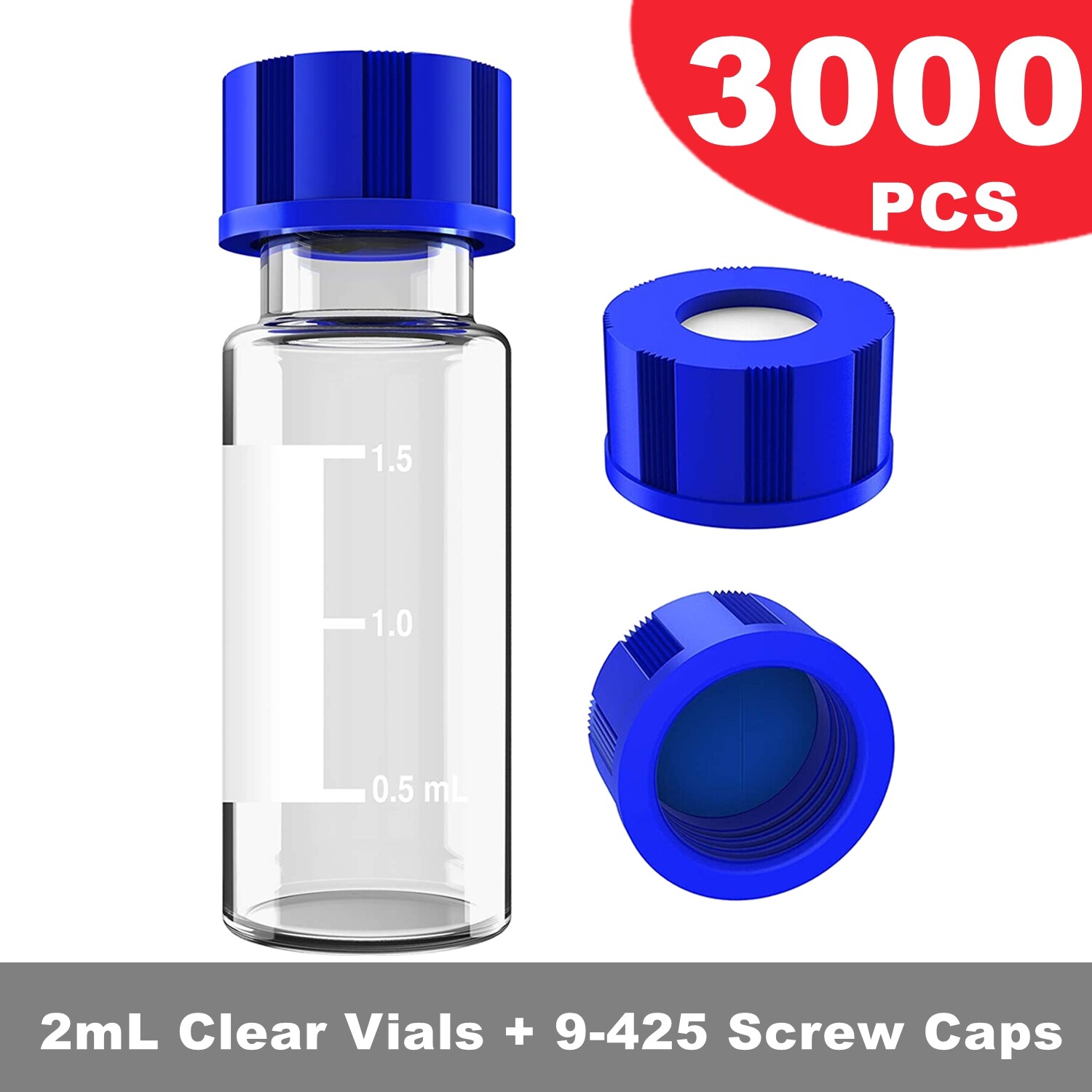 Simpure 2ml Glass Vials & Polypropylene Caps Beverage Sample Seperation GC