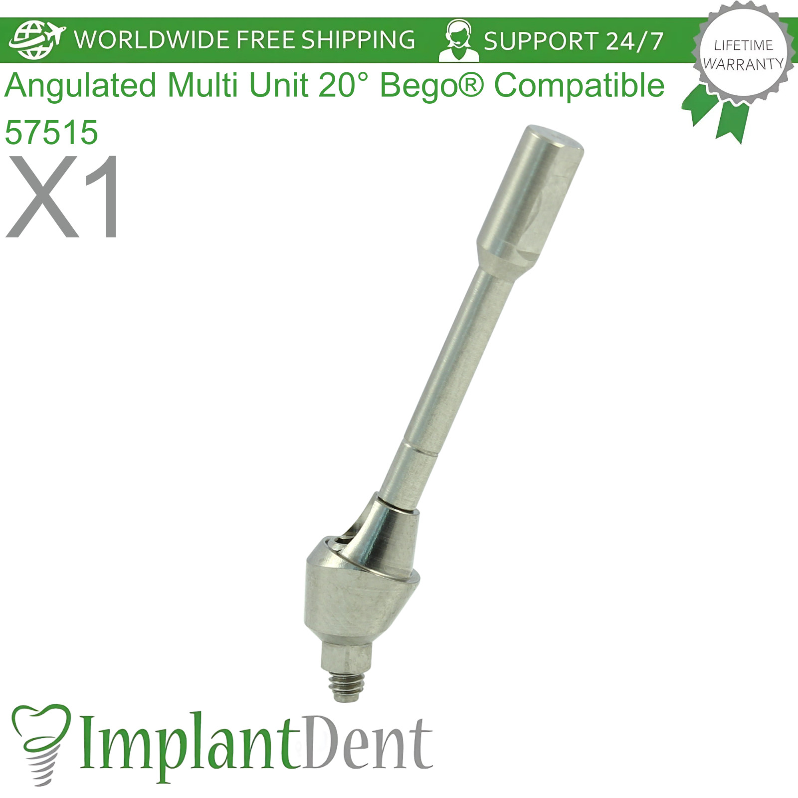 Angulated Multi Unit 20° Bego® Compatible 57515 Dental Prosthetic Ø4.1mm