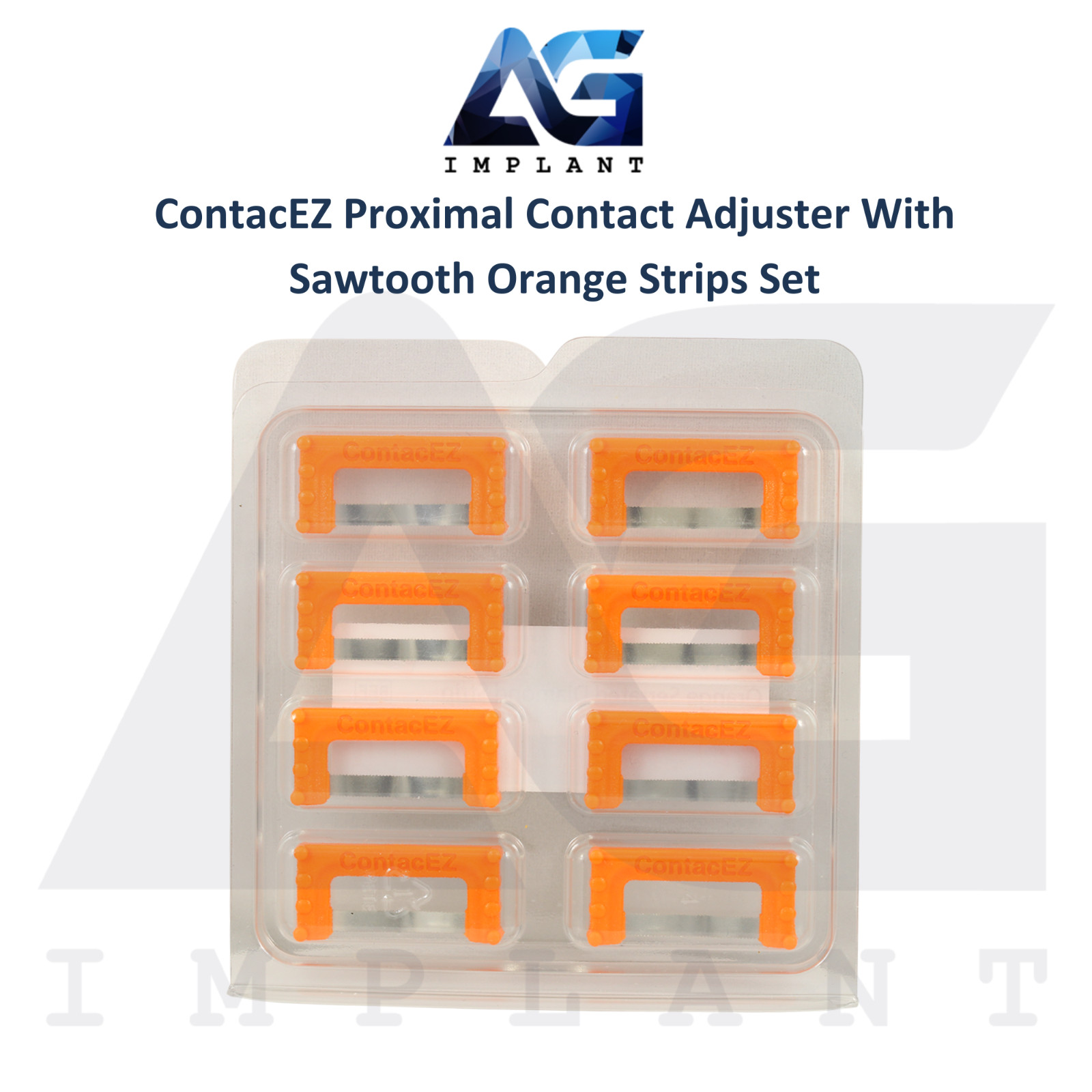 ContacEZ Proximal Contact Adjuster Sawtooth Orange Dental Strips 8pcs Extra Fine