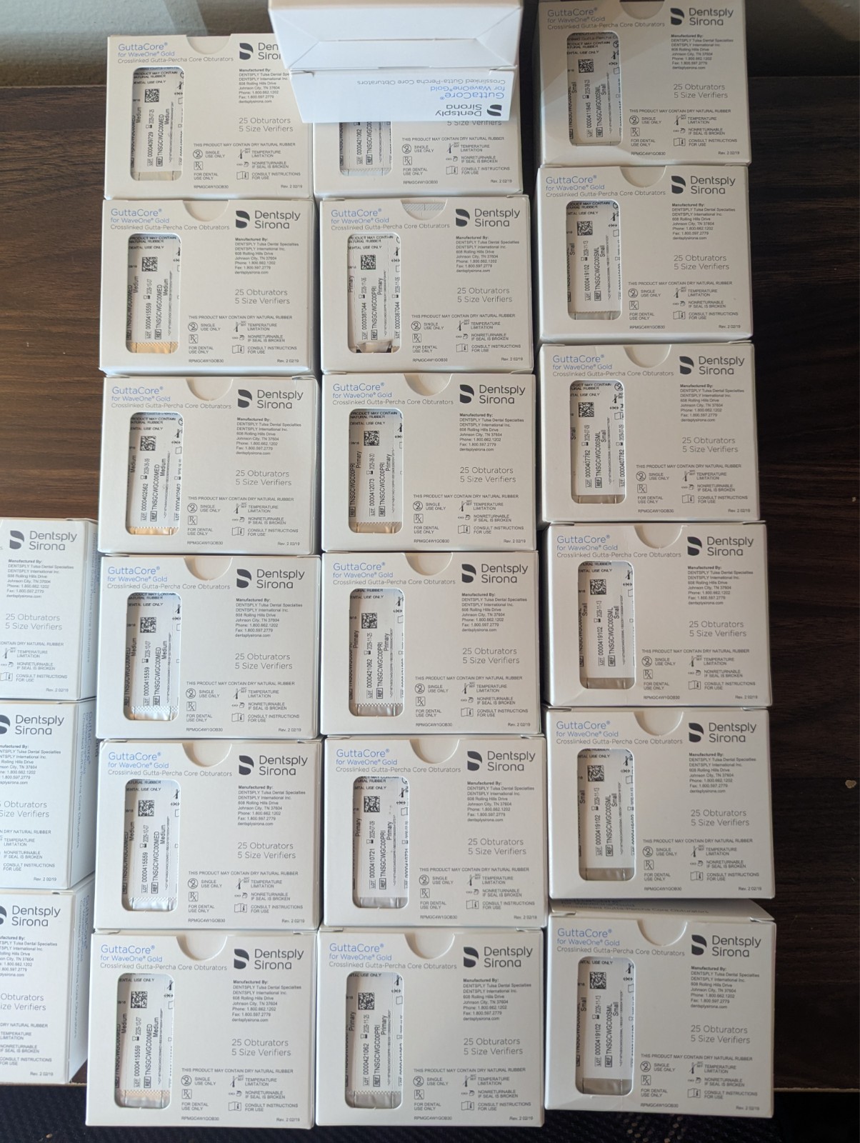 GuttaCore WaveOne Gold, Yellow, Red, Green, White