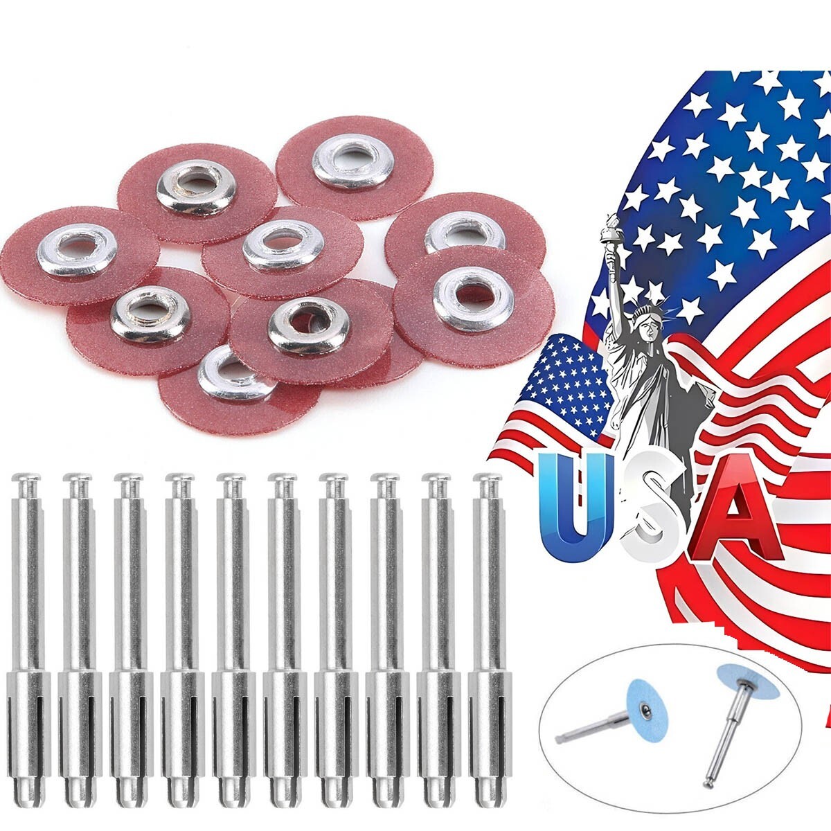 Dental SOFLEX Coarse Discs Composite Finishing Polishing Discs 9.5mm /Mandrel