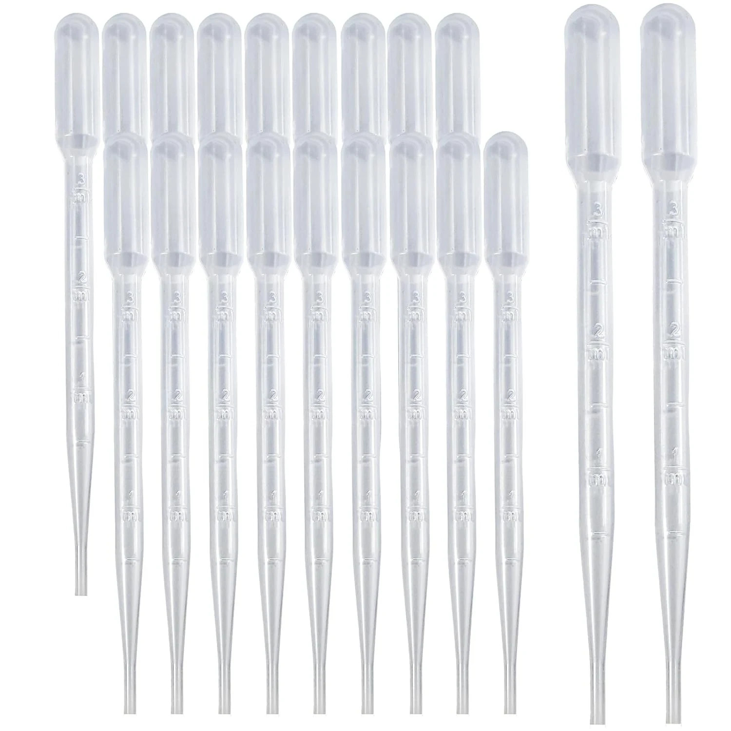 20 PCS 3ml Dropper Pipettes – Disposable for 3mL 20PCS