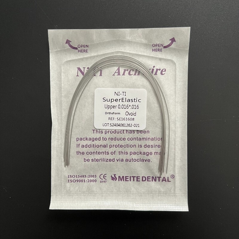 Dental Orthodontic Super Elastic NITI Arch Wires Rectangular Ovoid Form Wires