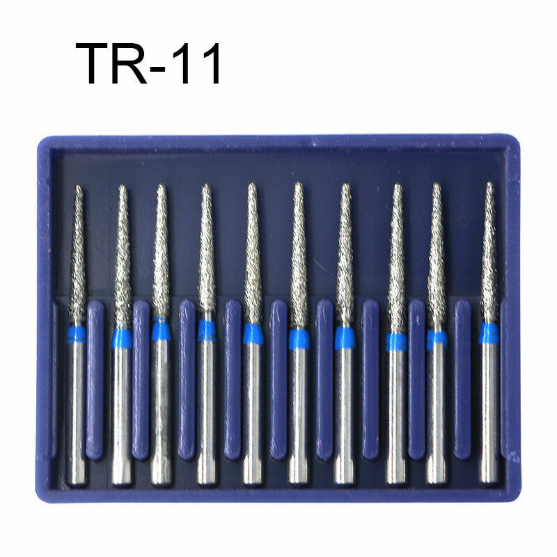 TR-11 Medium Diamond Burs 20pcs – FG 1.6mm High Speed Dental Handpiece Bur