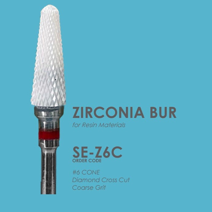 Dental Lab White Zirconia Ceramic Burs for Micro Motor HP Polishing Acrylics etc