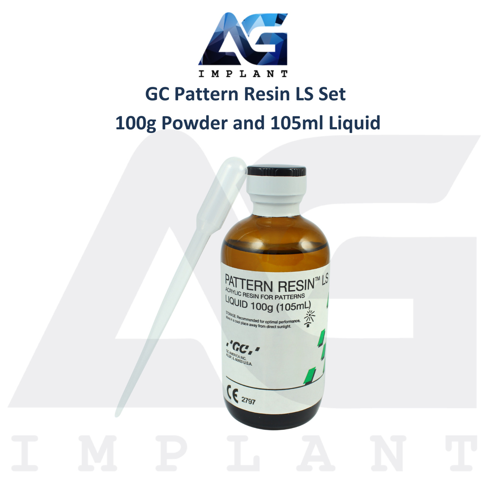 Dental Pattern Resln LS Set 100g Powder & 105ml Liquid Create Precise Models