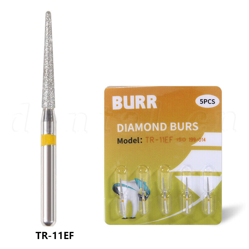 50pcs Dental Diamond Burs FG 1.6MM for High Speed Handpiece Extra Fine TR-11EF