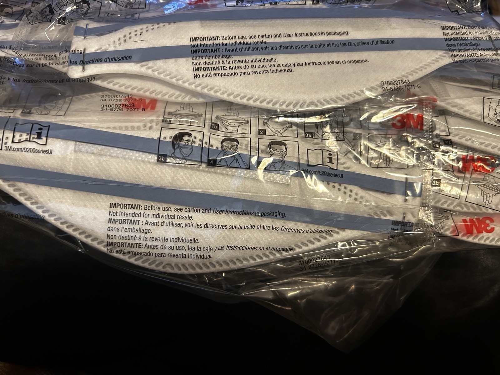 PROTECTIVE 3M Aura 9205+ NIOSH N95 Mask New/Sealed Lot of Ten