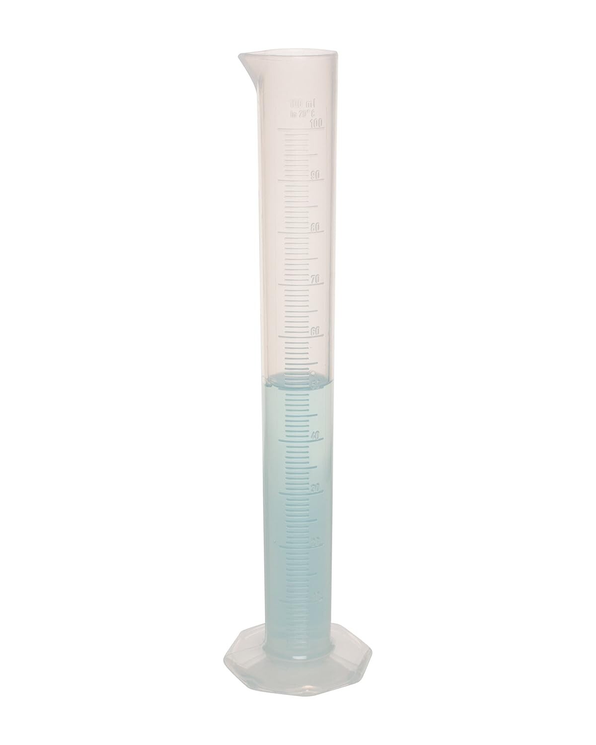 SP Bel-Art Single Scale 100ml Polypropylene Graduated Cylinder; 1.0ml Graduation