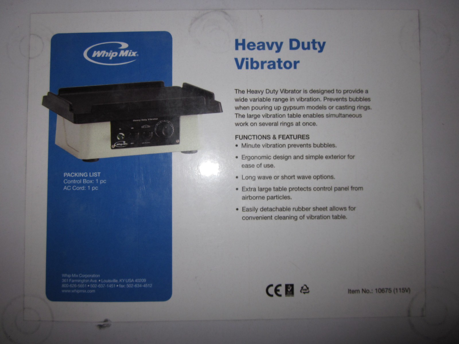 WhipMix #10675 Heavy Duty Vibrator