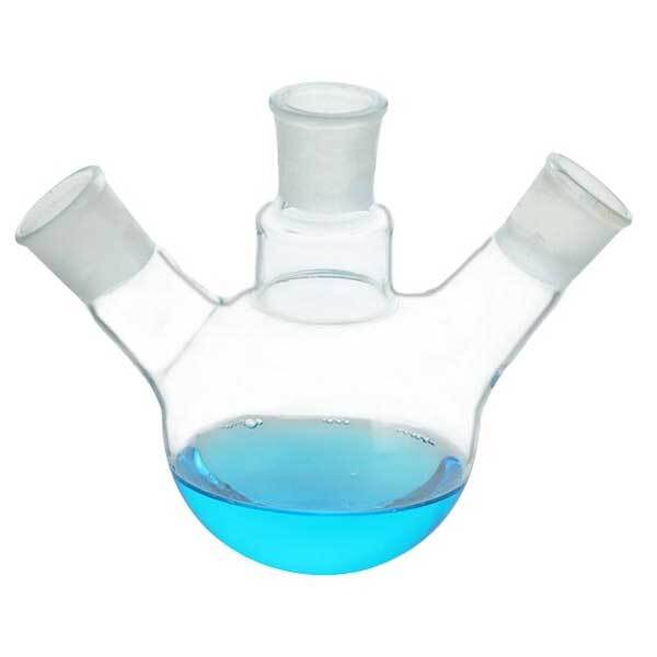 Lab Transparent Quartz Flask 50ml-1000ml, Round Bottom, 3 Standard Joints