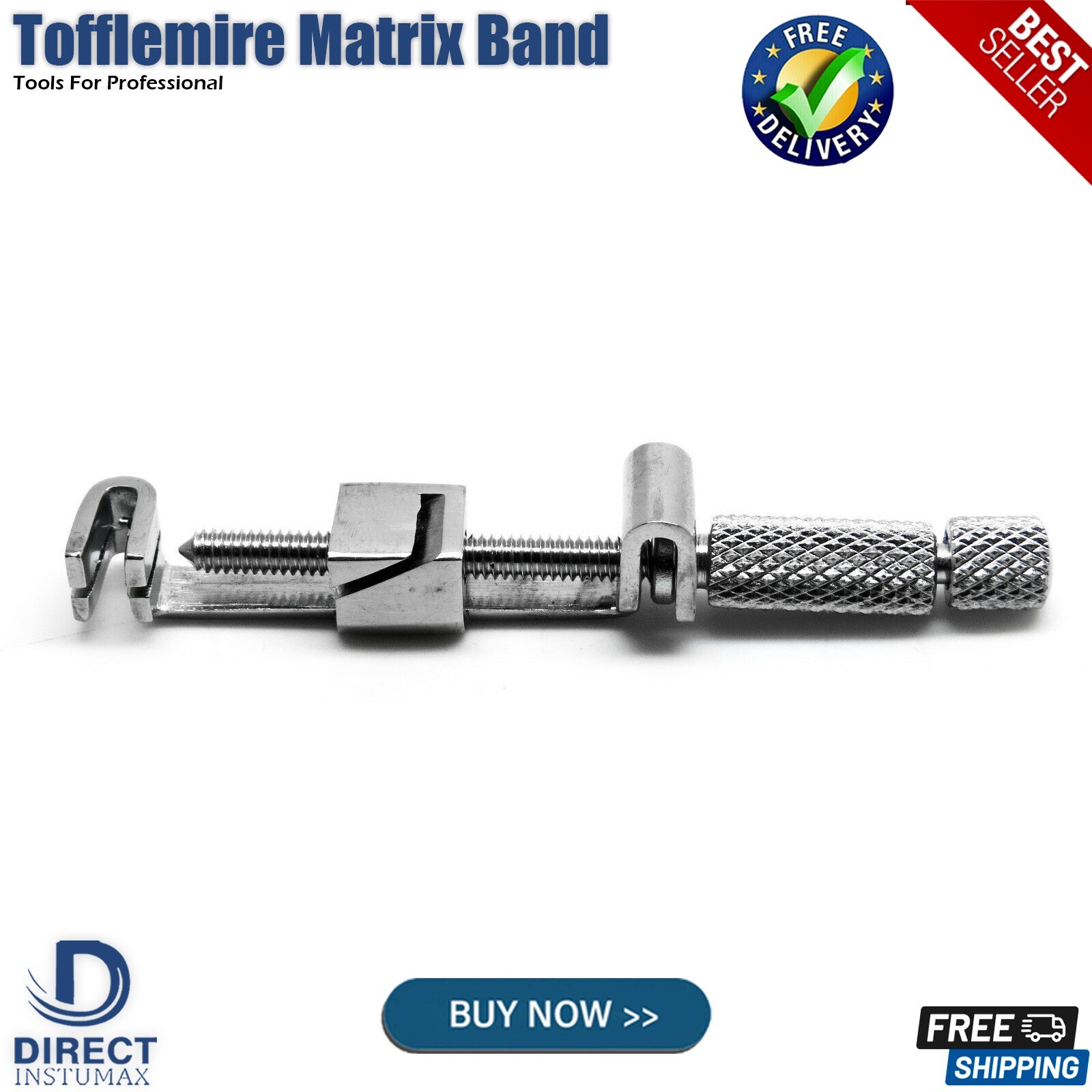 Universal Tofflemire Matrix Band Straight Retainers Stuck Clip Dental Instrument
