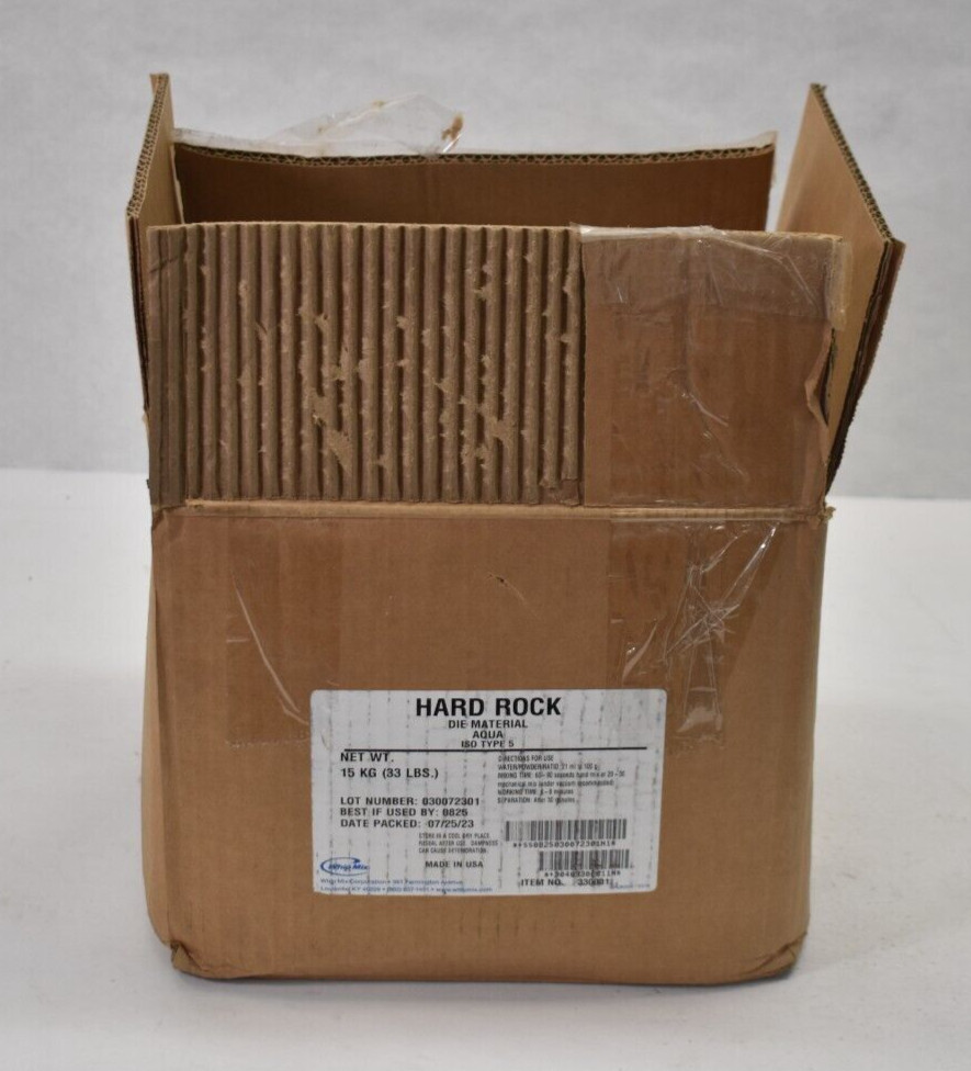 Whip Mix Hard Rock Die Material Aqua Color ISO Type 5 33 lbs Pack High Strength