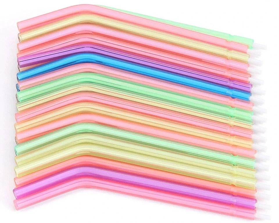 100Pcs Dental Syringe Air Use Water 3-Way Triple Nozzles Tip Colorful Instrument
