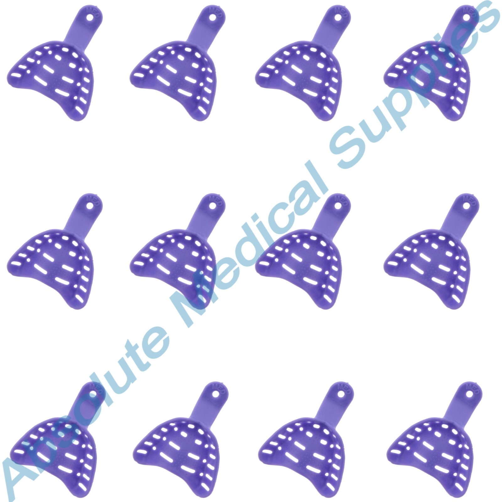 *12-Pieces* Keystone Bosworth Edentulous #3 Disposable Impression Trays 0921700