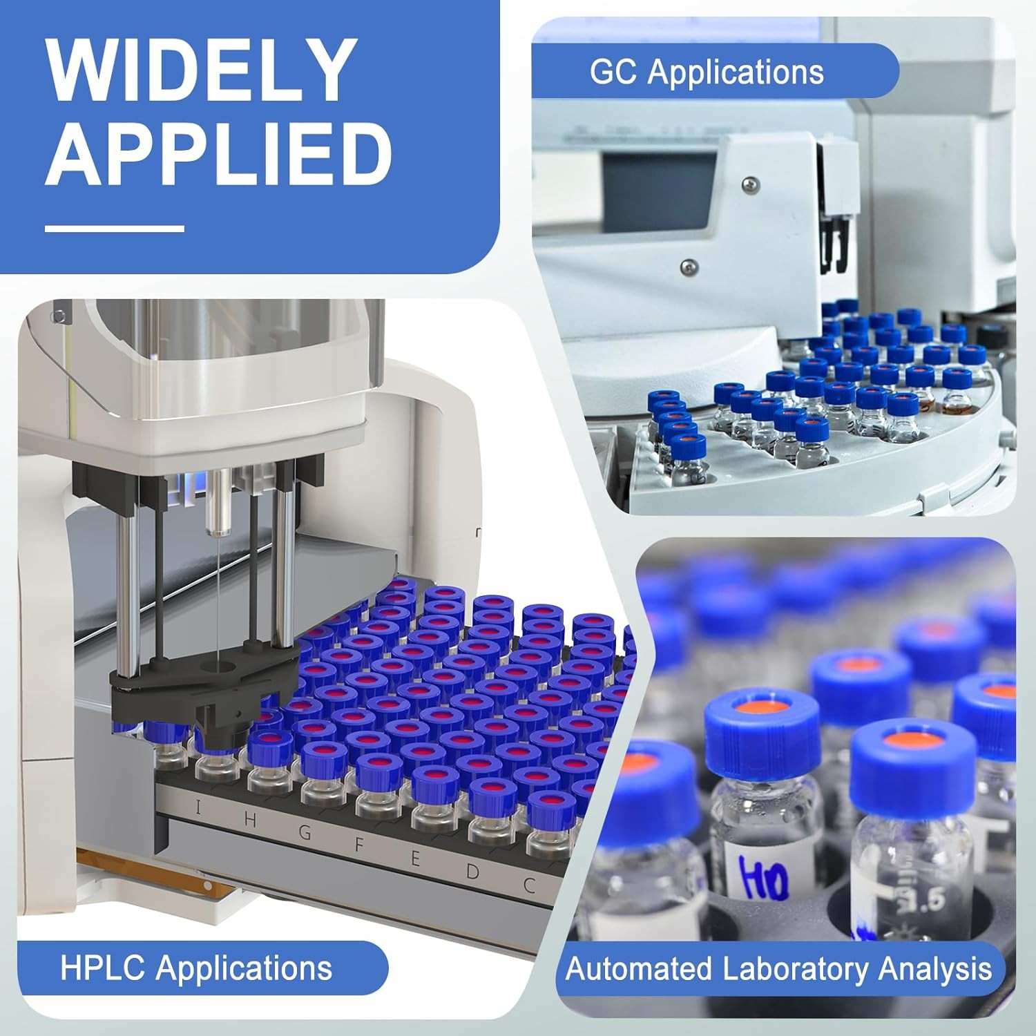 1000/2000/3000/4000PCS 2mL Autosampler Vials HPLC Vials, 9-425 Clear/Amber Vials