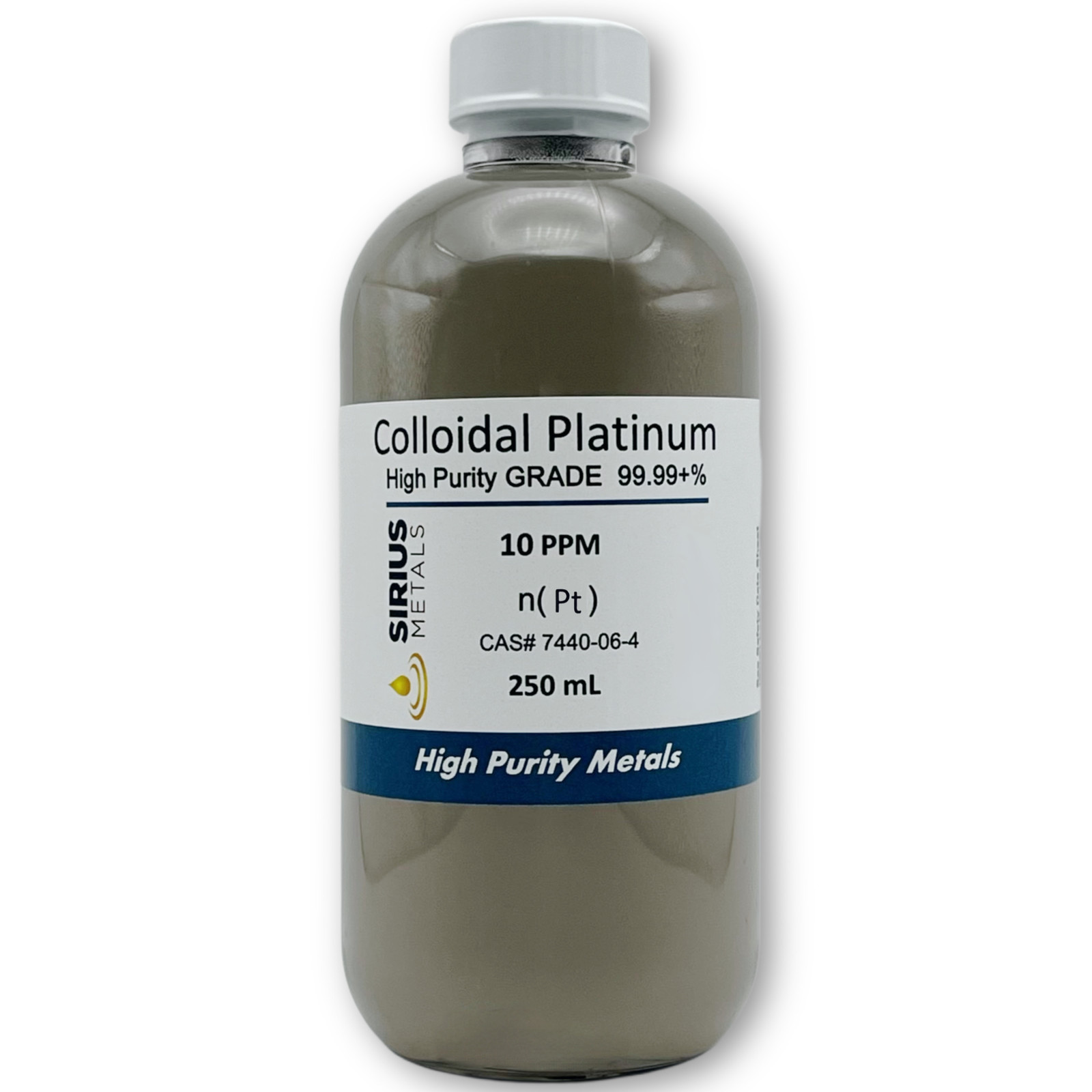 True Colloidal Platinum 10 ppm – 250 mL (8.45 Fl Oz) in a plastic bottle