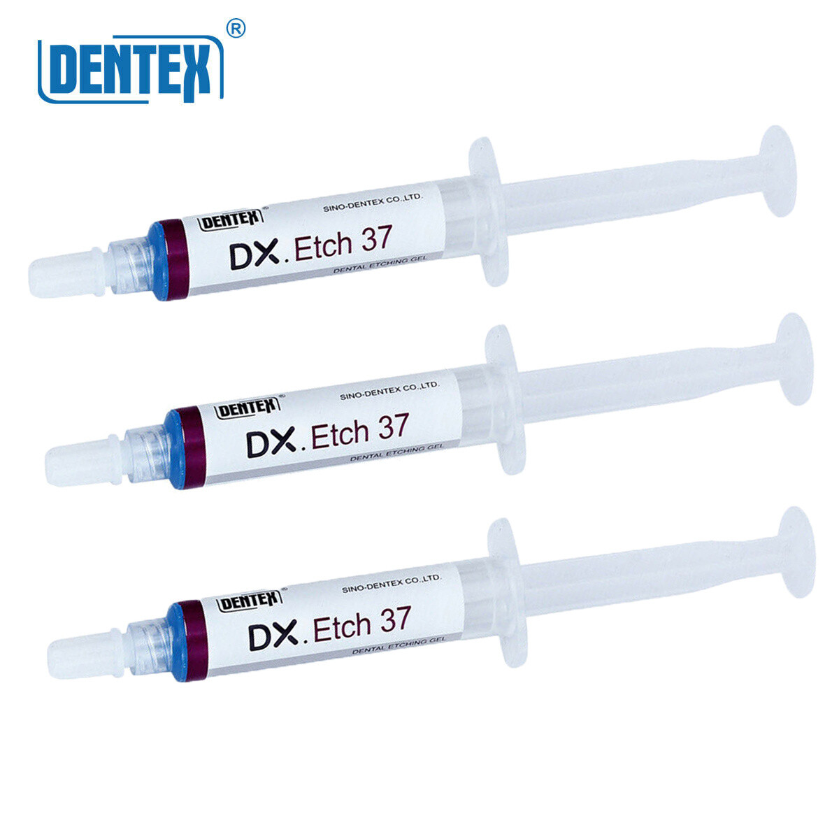 3x Dentex Dental Etching Gel 37% Acid Etchant Gel 5ml/syringe