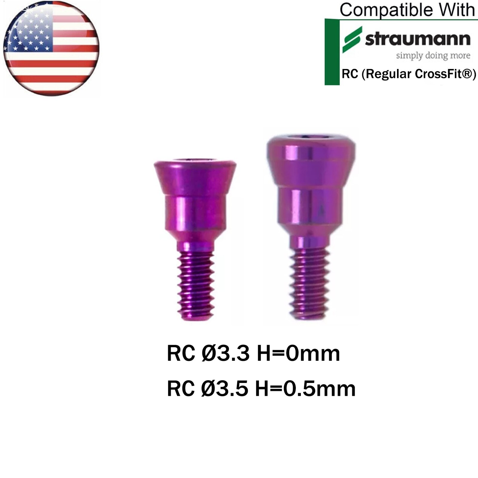 US RC Dental Healing Abutment Healing Closure Caps Fit Straumann ITI Bone Level