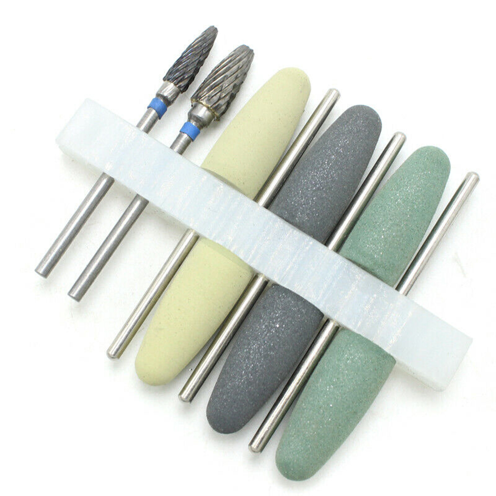 8PCS Dental Burs Resin Base Hidden Denture Polishing Acrylic HP Low-Speed 2.35mm