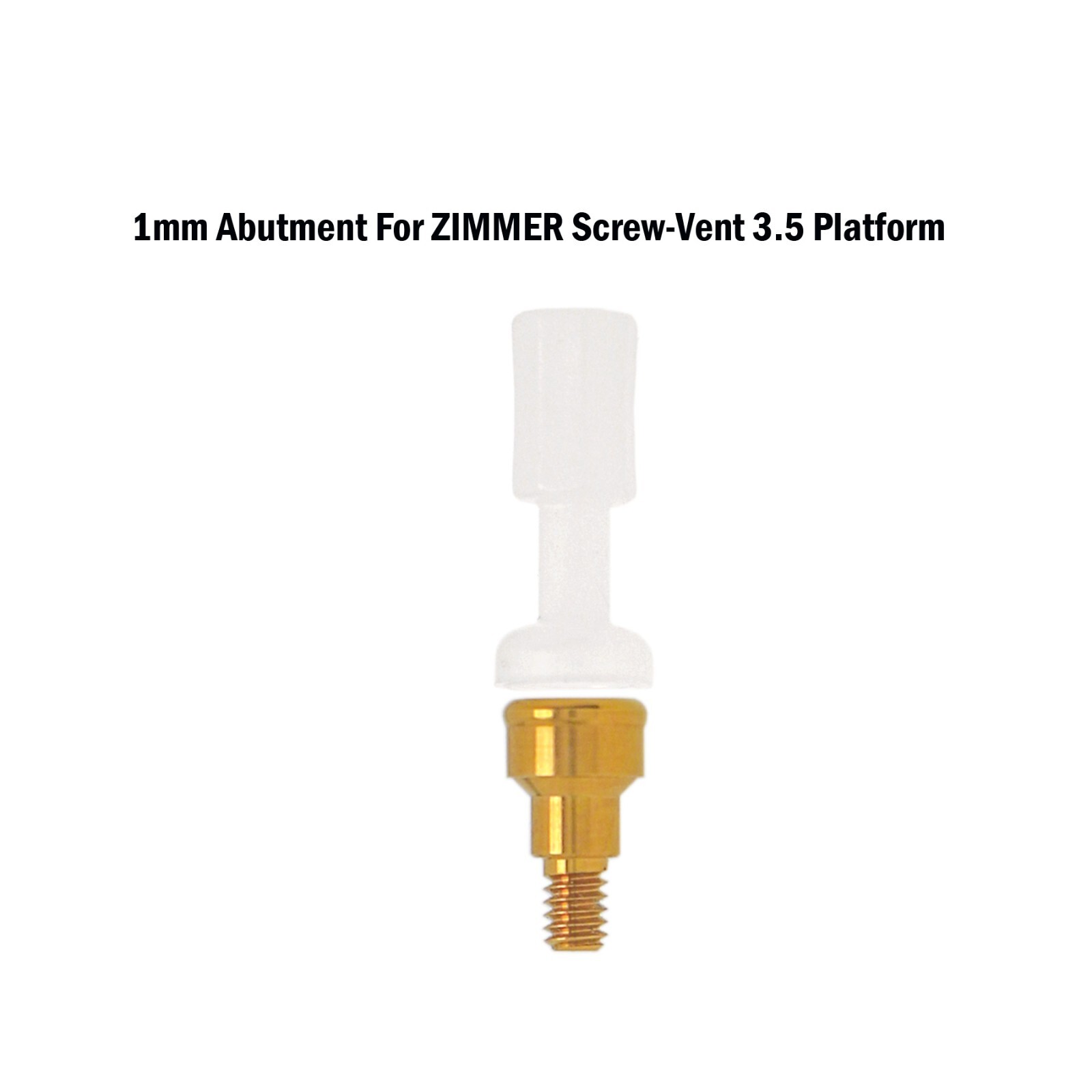 Locator Abutment Compatible Zimmer Tapered Screw-vent 3.5/4.5mm Mis Hex platform