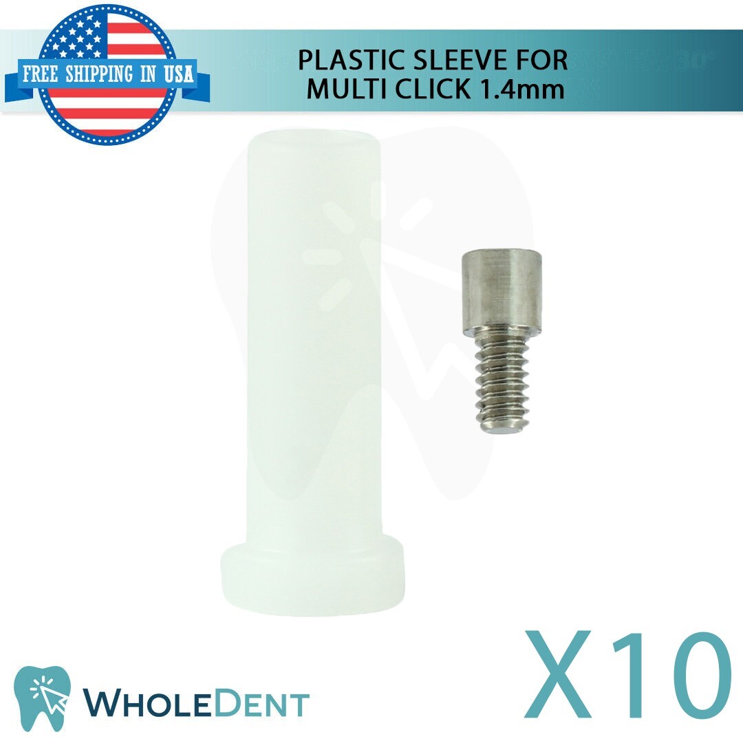 10X Plastic Sleeve With Length Of 13.0mm For Multi Unit 1.4mm Abutment