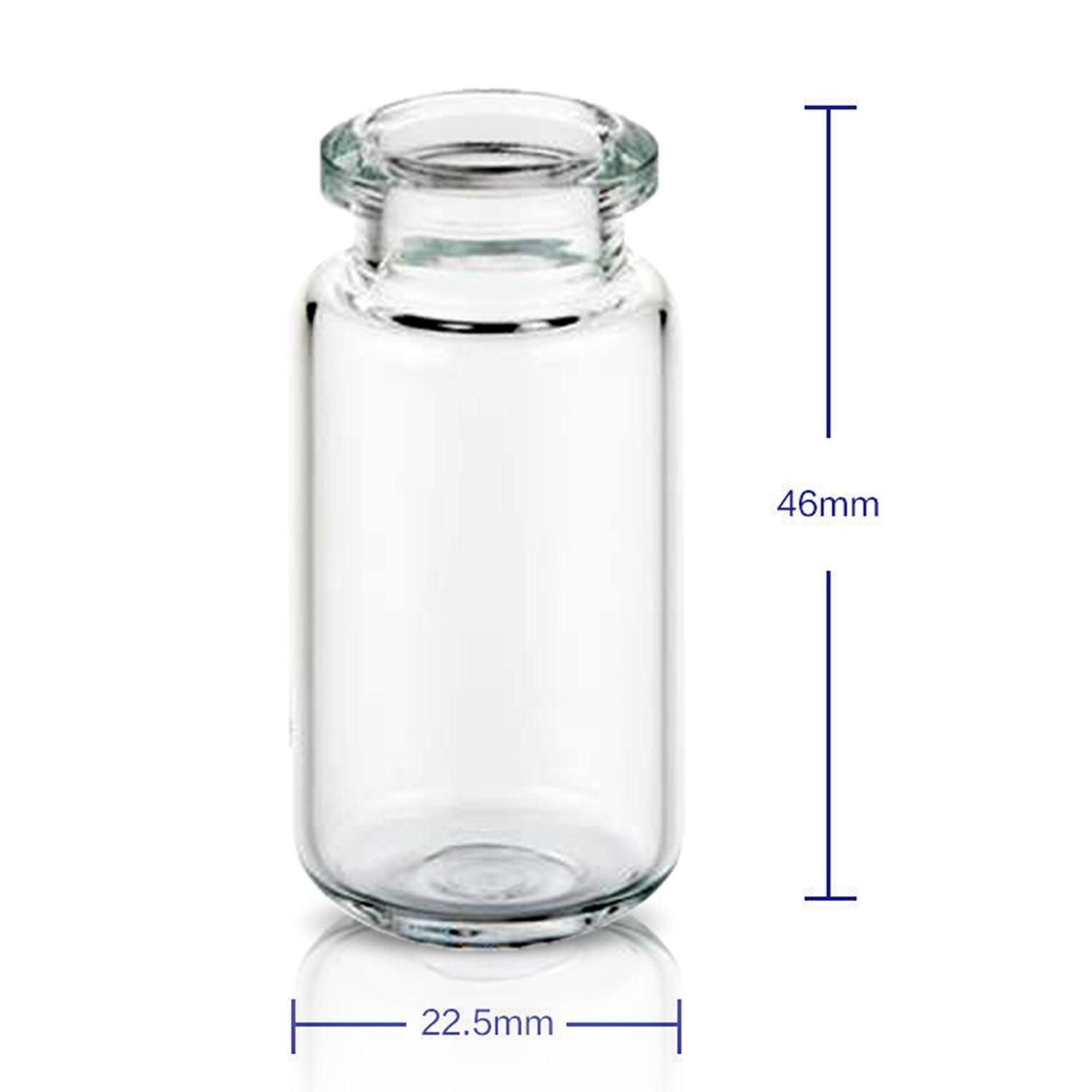 4000PCS 10ml Sample Vials+Silver Caps Crimp Top Glass Clear Headspace Bottles US