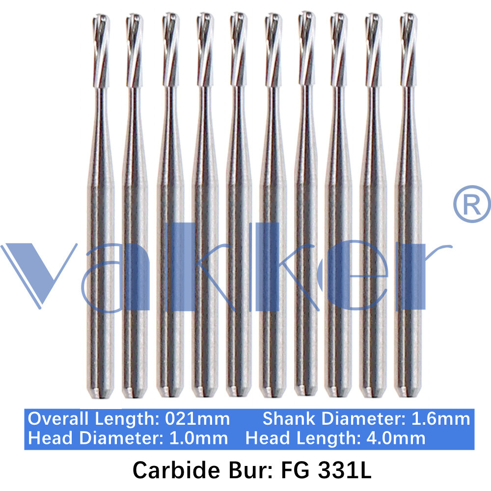 Vakker Dental Tungsten FG Friction Grip Carbide Burs High Speed Long Shank
