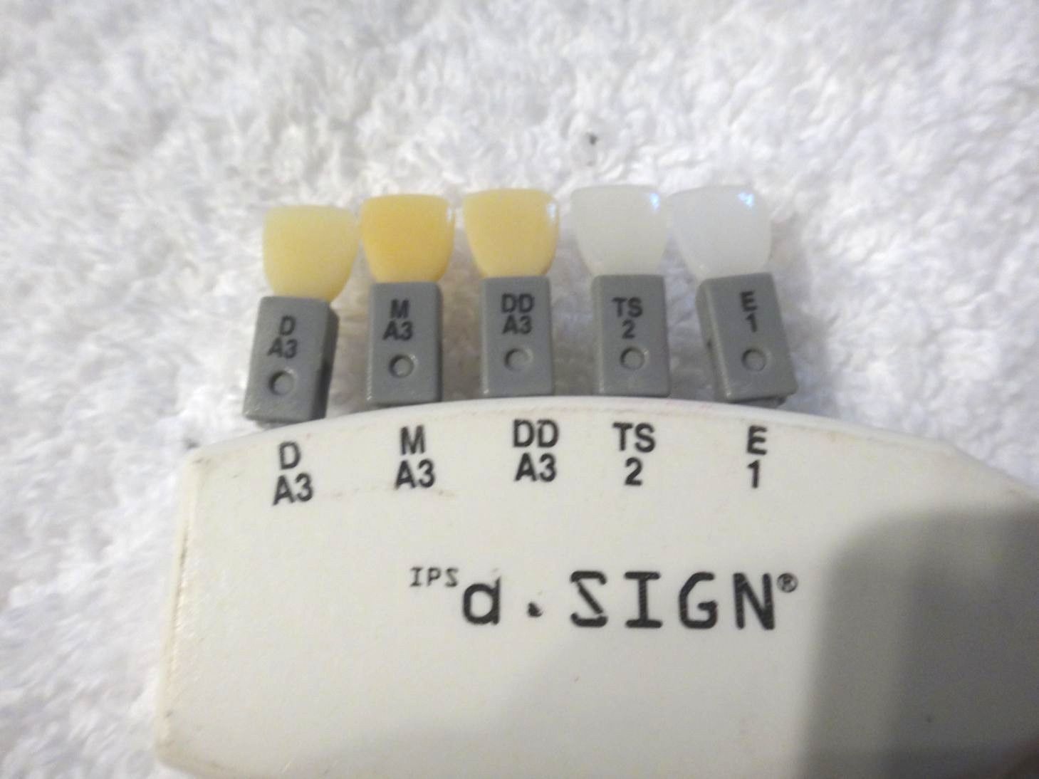 USED OUR #8 IVOCLAR VIVADENT IPS D.SIGN FOR A3 SHADE GUIDE ck