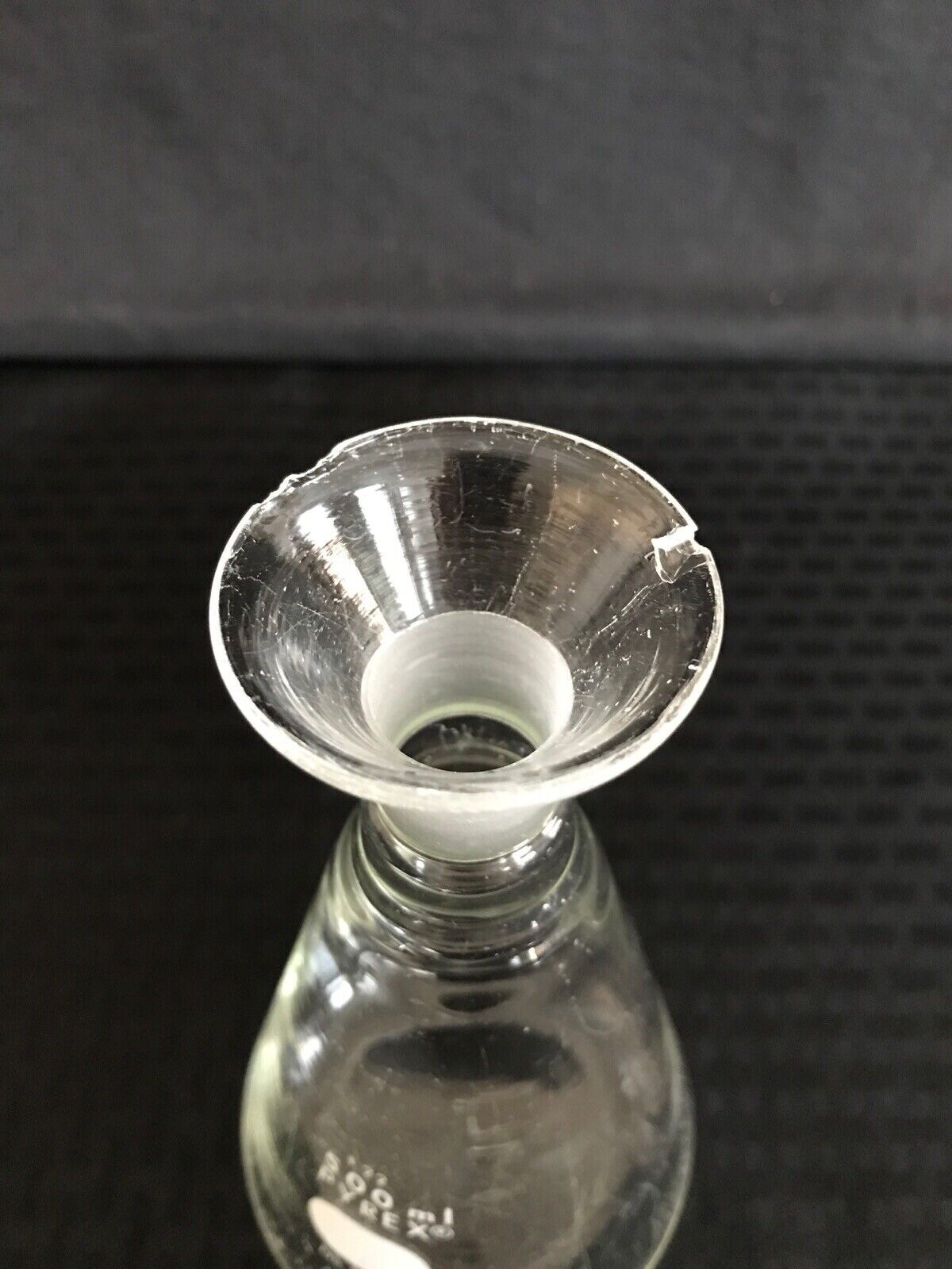 (3) CORNING PYREX 500mL Glass Determination Erlenmeyer Flask w/ #22I Std Stpr B