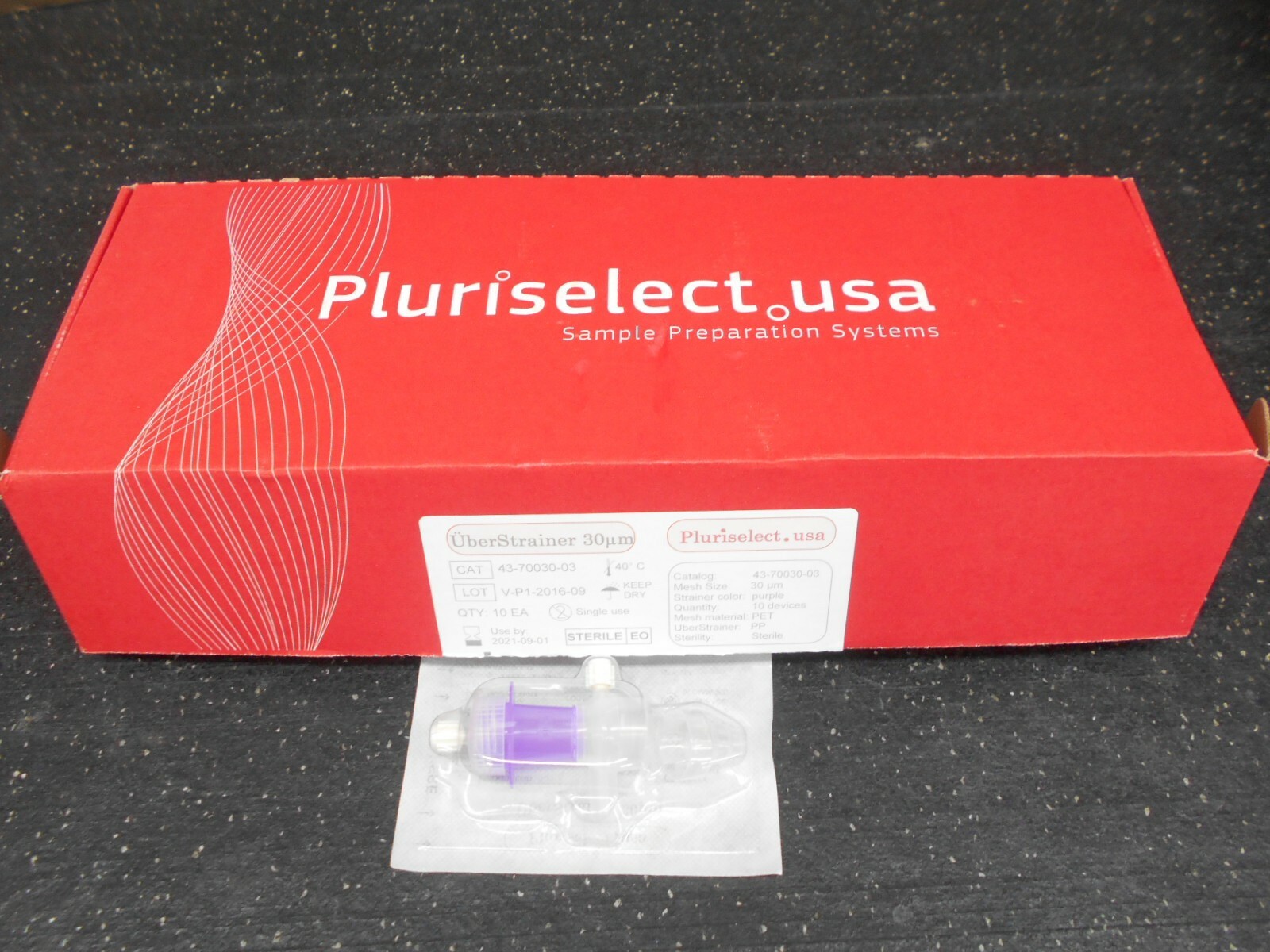 PLURISELECT 30µm UBERSTRAINER 43 70030 03 STERILE BOX OF 9 #2
