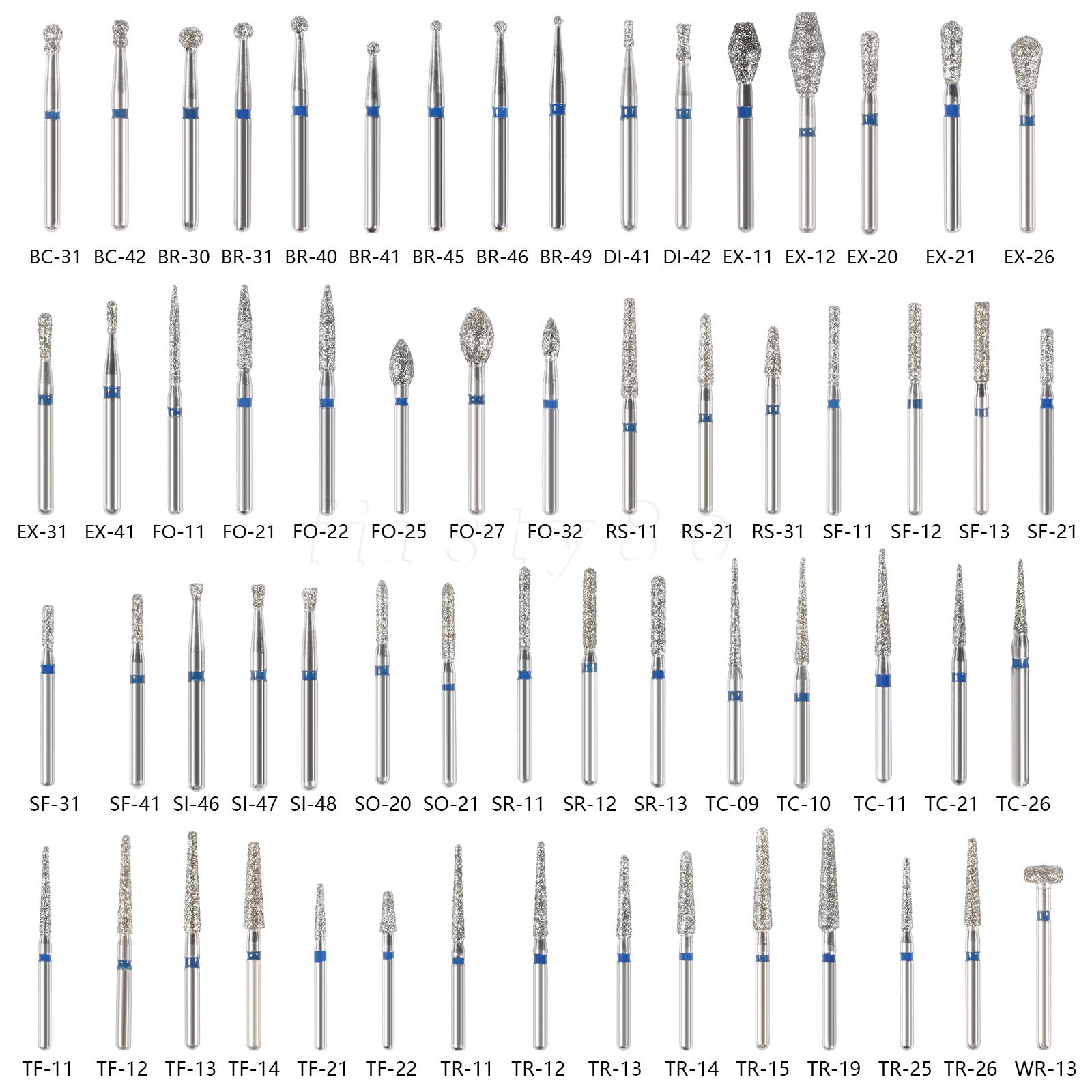 5Pcs/pack Dental Diamond Burs FG Needle Taper Fine Grit High Speed ns