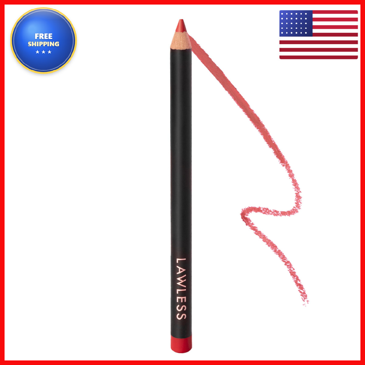 Lawless Womens Forget The Filler Definer-Liner True Love Red 0.04 Ounce