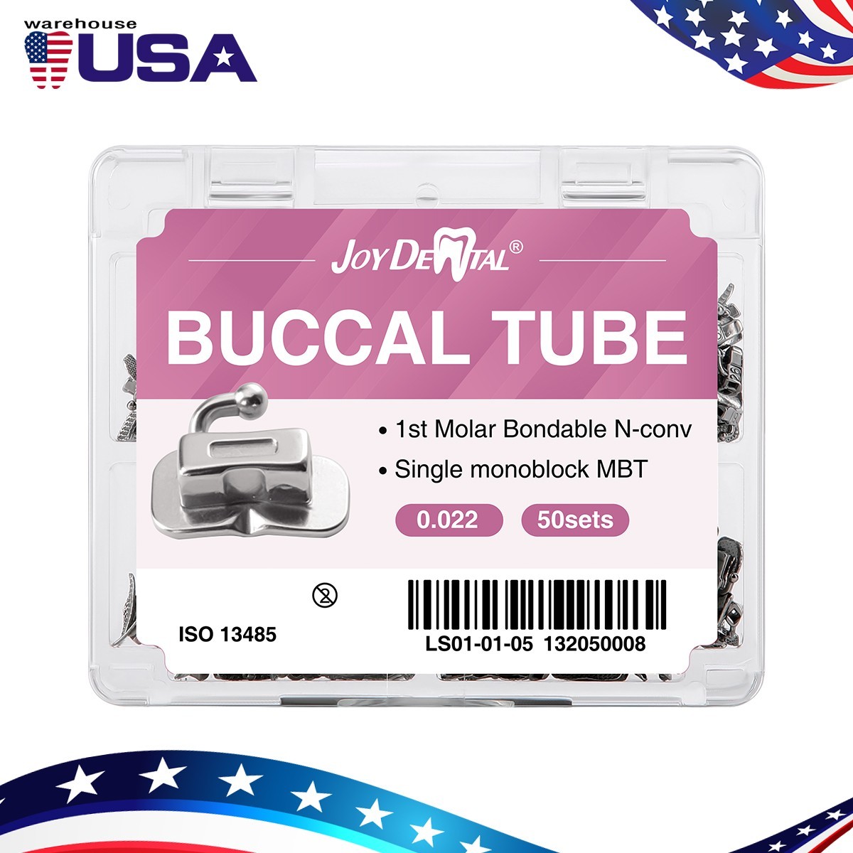 50 Sets Dental Orthodontic Buccal Tube 1st 2nd Molar Roth /MBT 022 Bondable