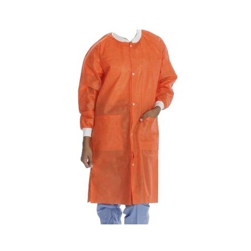 ValuMax 3660ORL ExtraSafe Lab Coats Orange Large 10/Pk