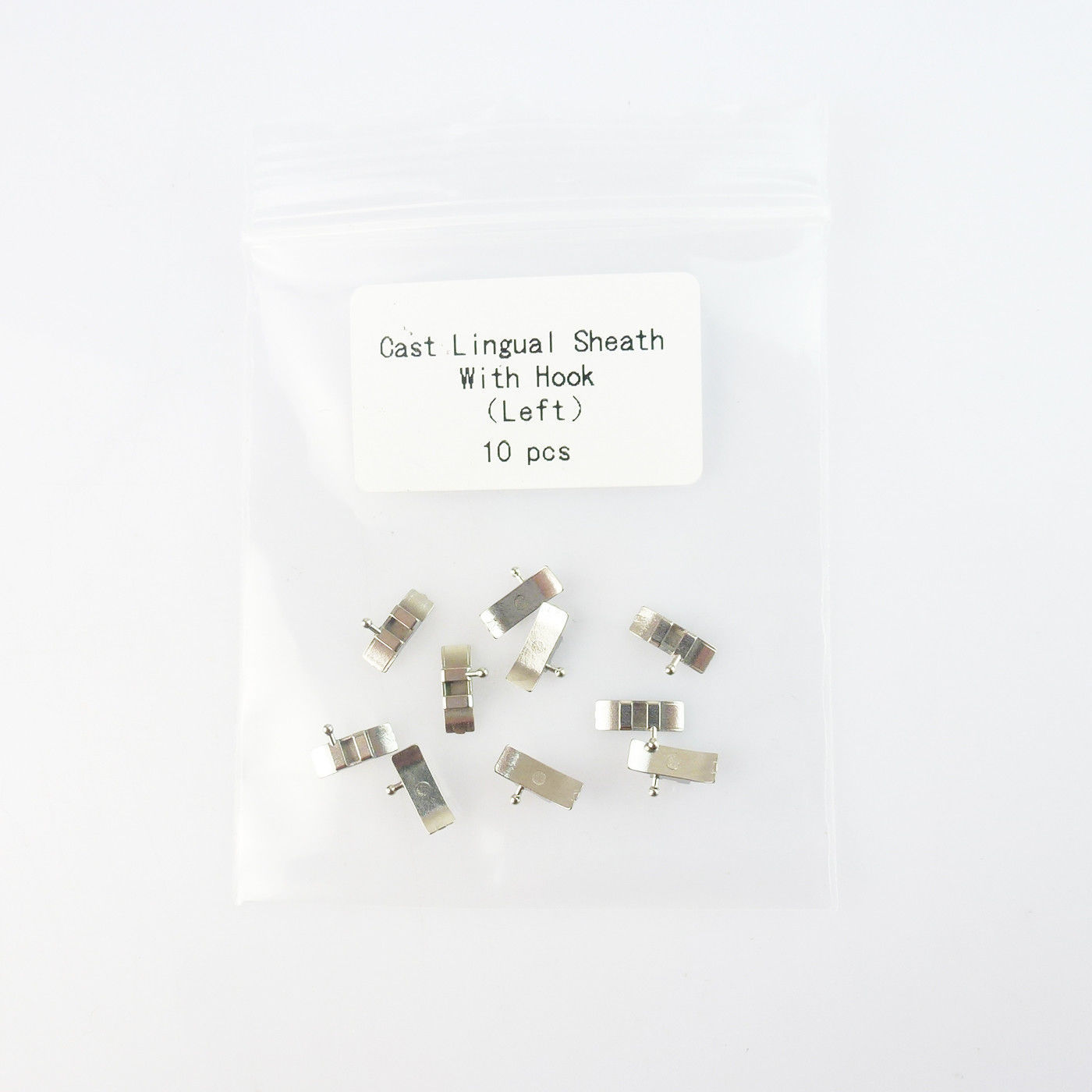 10 Pcs/Pack Dental Orthodontic Accessory Lingual Sheath Left/Right Hooks No Hook